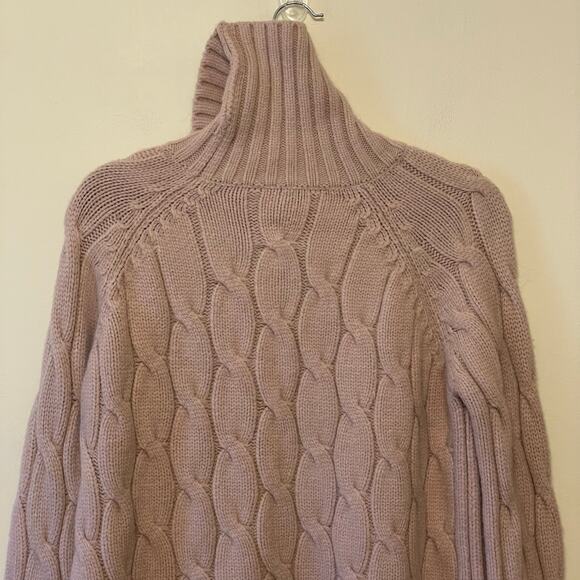 Goodnight Macaroon L cable knit sweater turtleneck pullover cream neutral cozy - Picture 6 of 7